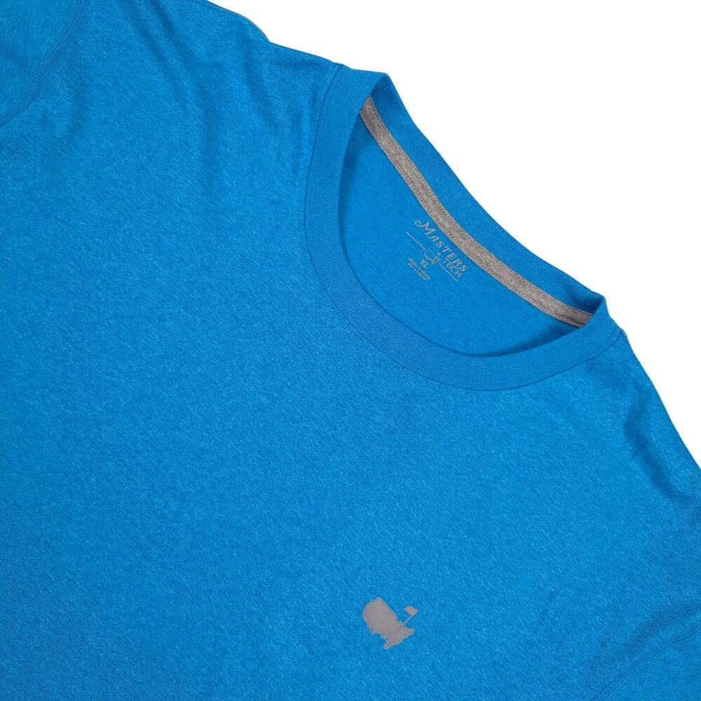 Masters Augusta Golf Tech T-Shirt Mens XL Blue Performance Logo Tee